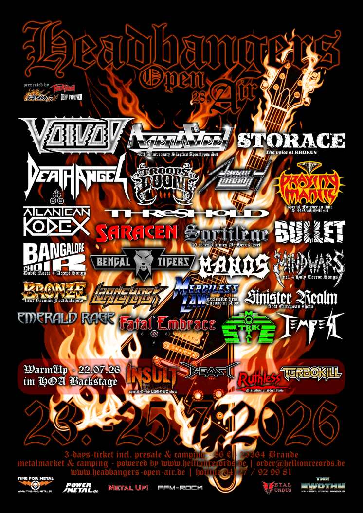 Plakat vom Headbangers Open Air 2026